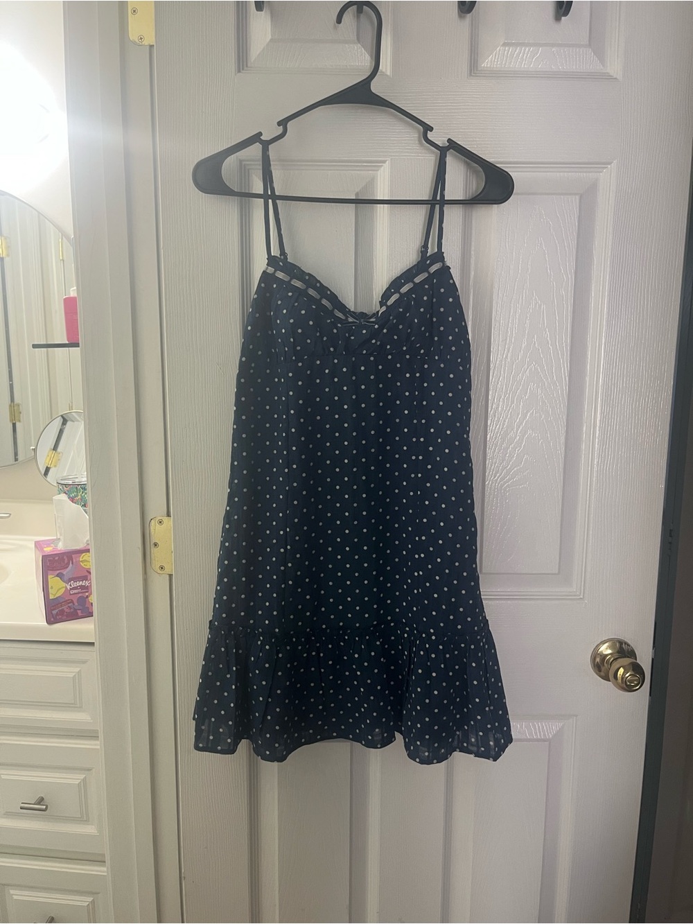 No Boundaries Black Polka Dot Mini Slip Dress